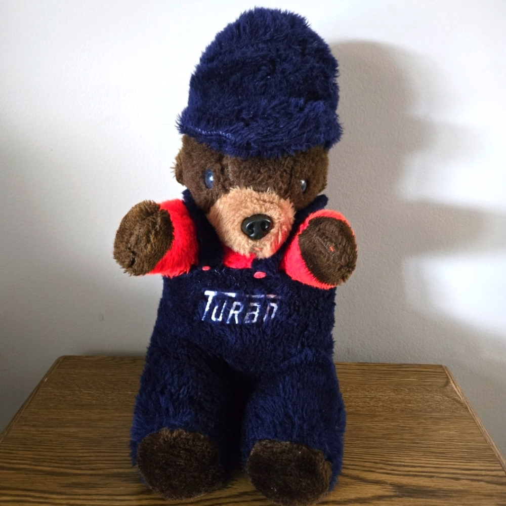 Turbo Gas Vintage Plush Bear Giant 32" Stuffed Mascot Canadian Oil Canada Patch